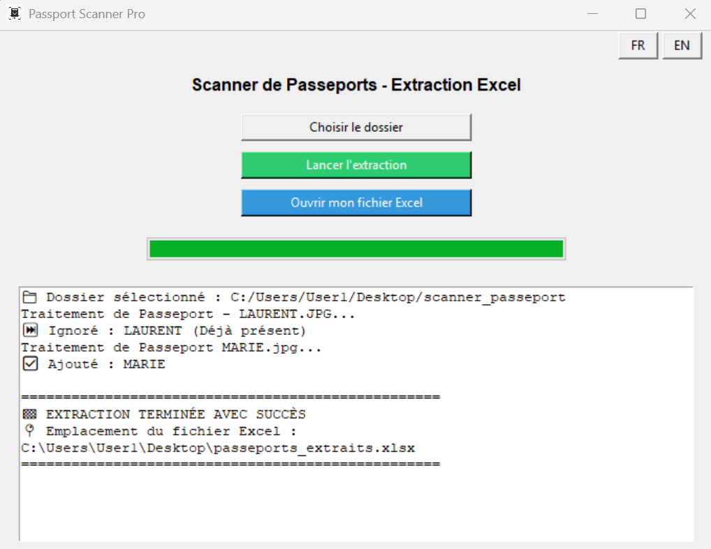 Journal de traitement
